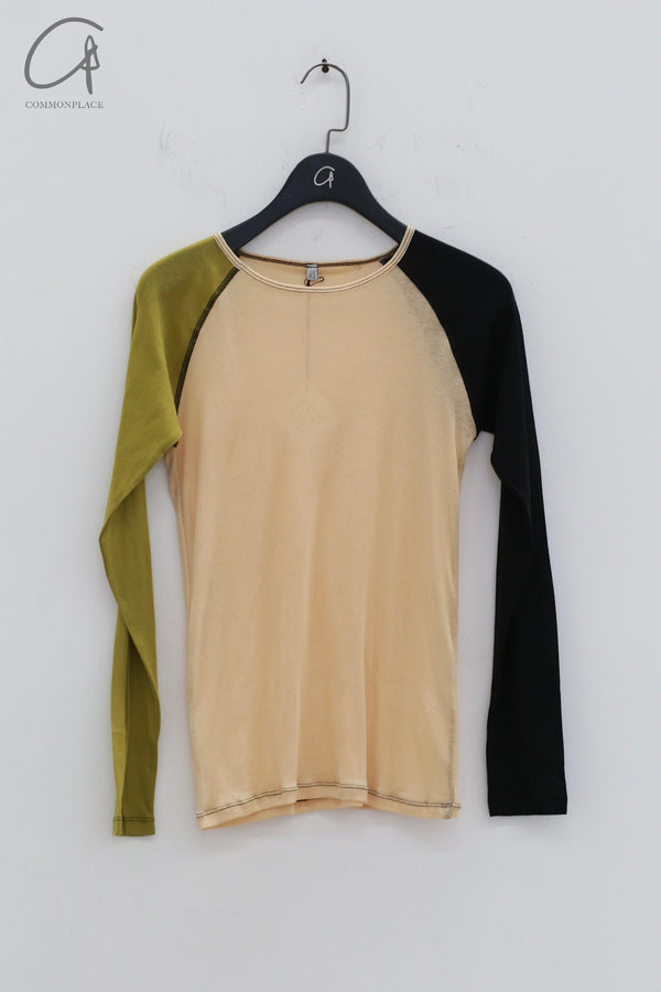 BASERANGE Long-sleeved patchwork top T-shirt series Portugal BAS-TOGN-CG-AU24-BEIGE